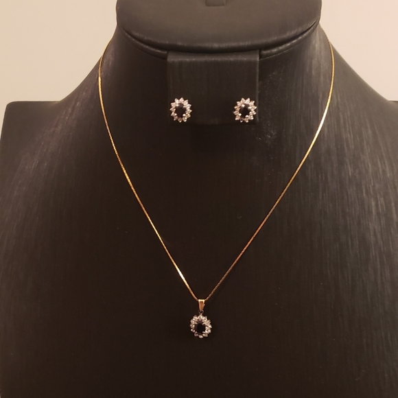 Jewelry - Sapphire Necklace & Earrings
